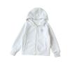 Girls' Simple Hooded Jacket: Solid-Color Spring/Fall Children's Cardigan Sweatshirt