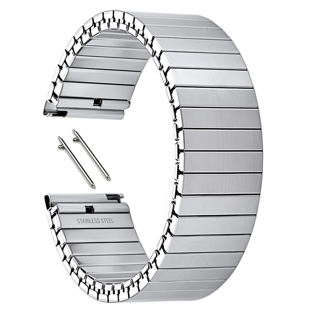 Nerūdijančio plieno elastinga juosta Greito atsegimo metalinė išplečiama laikrodžio apyrankė 18mm 20mm 22mm Apyrankės priedai Universalus apyrankė