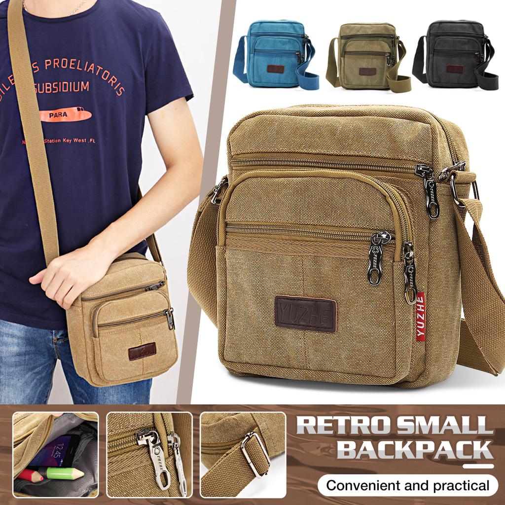 Buy Men Vintage Leisure Canvas School Shoulder Bag Satchel Military