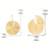 Retro Twisted Statement Earrings for Women Party Wedding Temperament Jewelry Geometry Golden Silver Color Metal Earrings