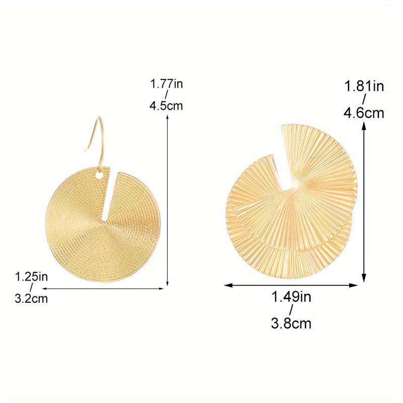 Retro Twisted Statement Earrings for Women Party Wedding Temperament Jewelry Geometry Golden Silver Color Metal Earrings