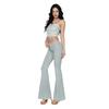 Lopejeu Foldover Bootcut Leggings (Gray)