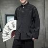 Chinese Style Jacket Mandarin Collar Tai Chi Uniform Hanfu Kung Fu Traditional Vintage Hanfu Coat Men Retro Style Tang Suit Robe