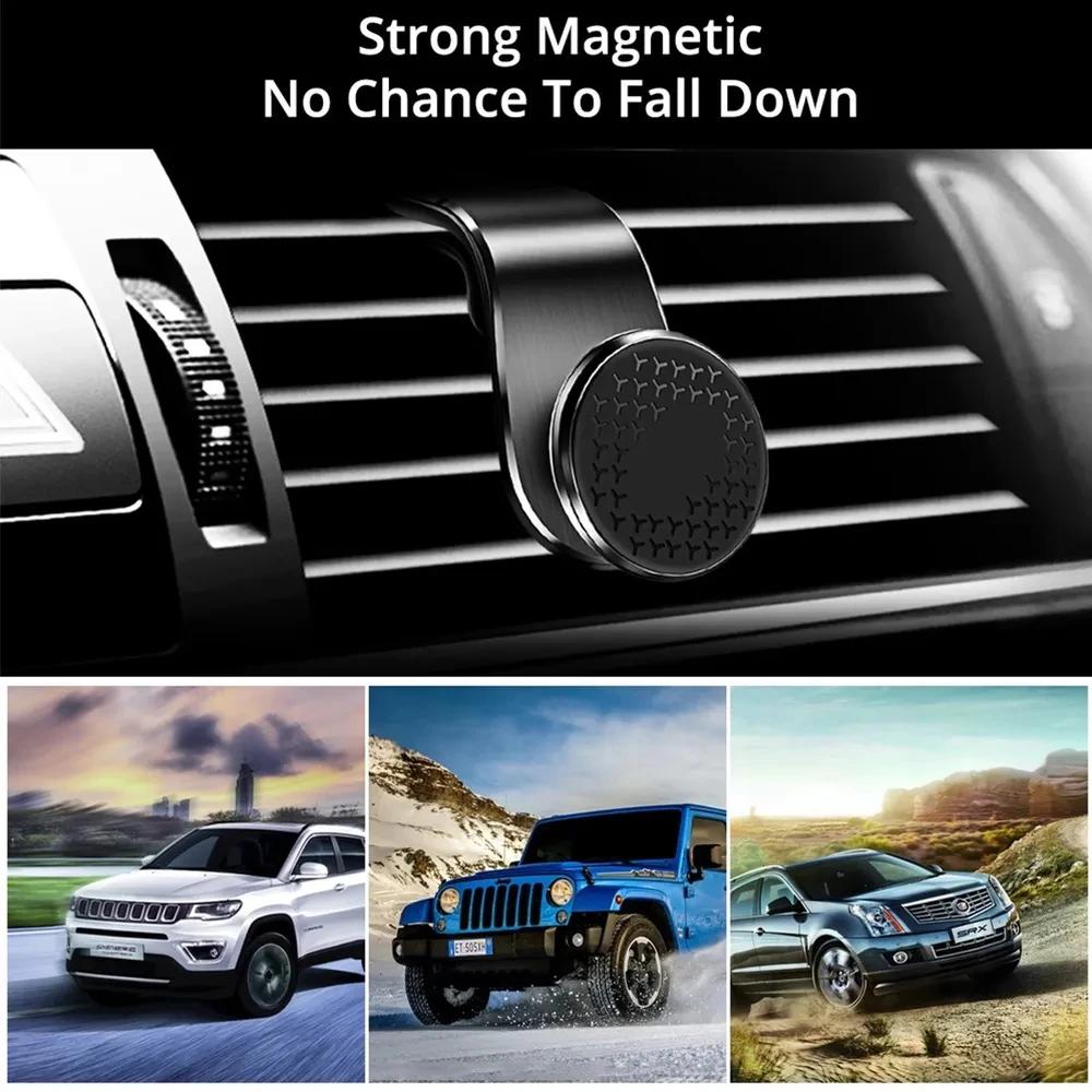 Magnetic Car Phone Holder Stand 360 Rotatable Car Air Vent Clip Mount GPS Navigation Holder Smartphone Support Bracket In Car for IPhone Samsung