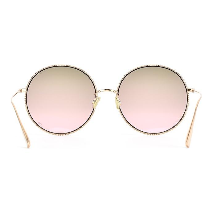 Dior Gold Frame Pink Green Gradient Round Sunglasses Men sunglasses DIORSOCIETY2F-DDB-6086