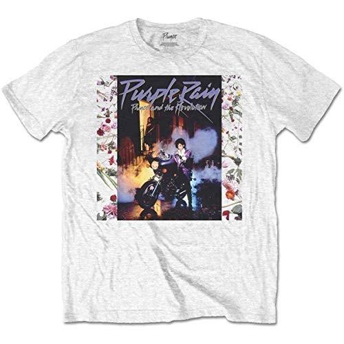 Prince Unisexs Purple Rain Album TShirt White Xx (SizeXxLarge) S