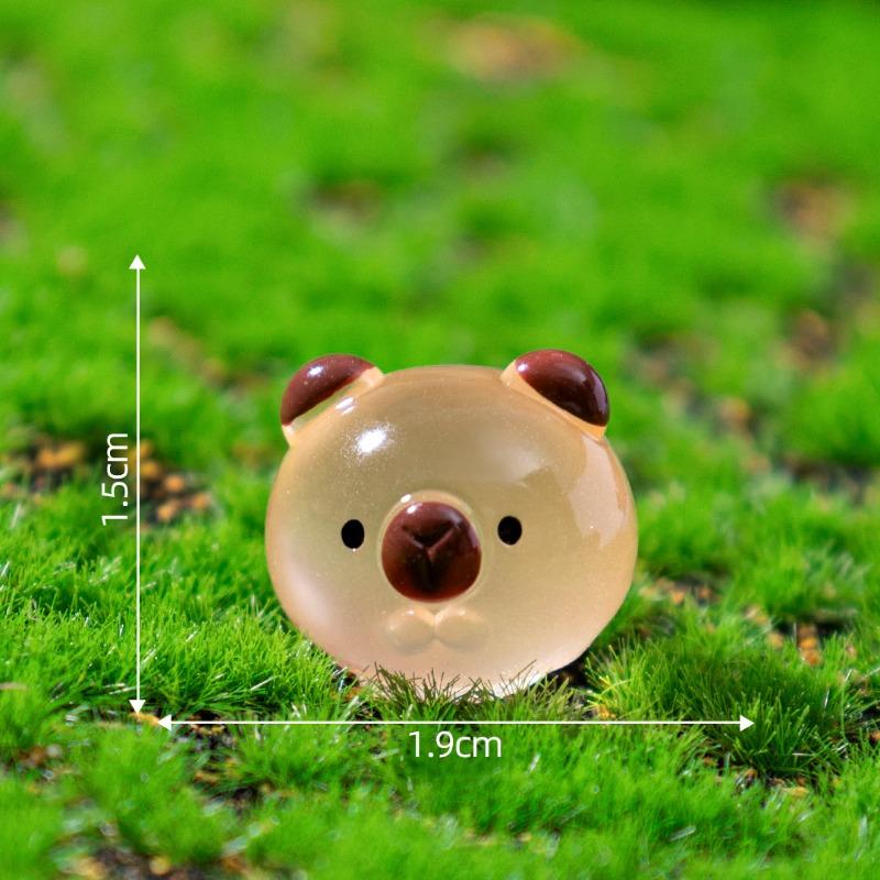 Micro-landscape Luminous Cute Little Animals Tuantuan Mengli Garden Landscaping Decoration Accessories Mini Ornaments