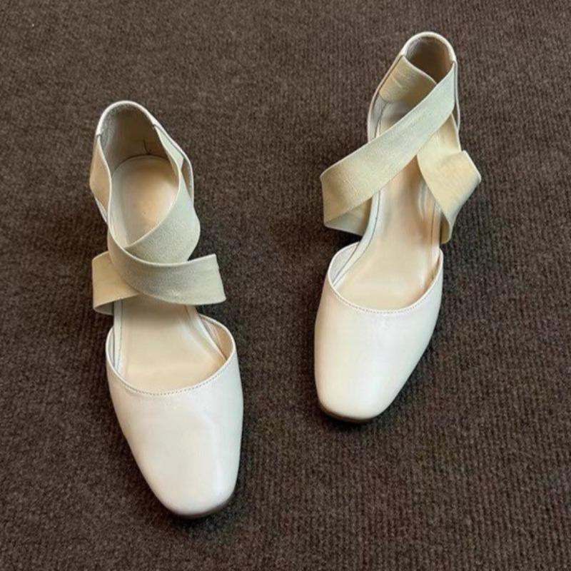 Fashion Spring New Thick Heel Shoes Women's Fashion Square Head Shallow Mouth Soft Sole Non-slip High Heels