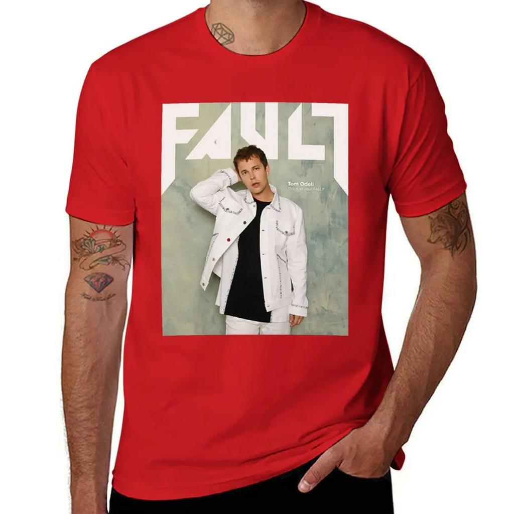 Tom Odell FAULT Magazine Cover TShirt plain shirts graphic tees mens t shirts casual stylish