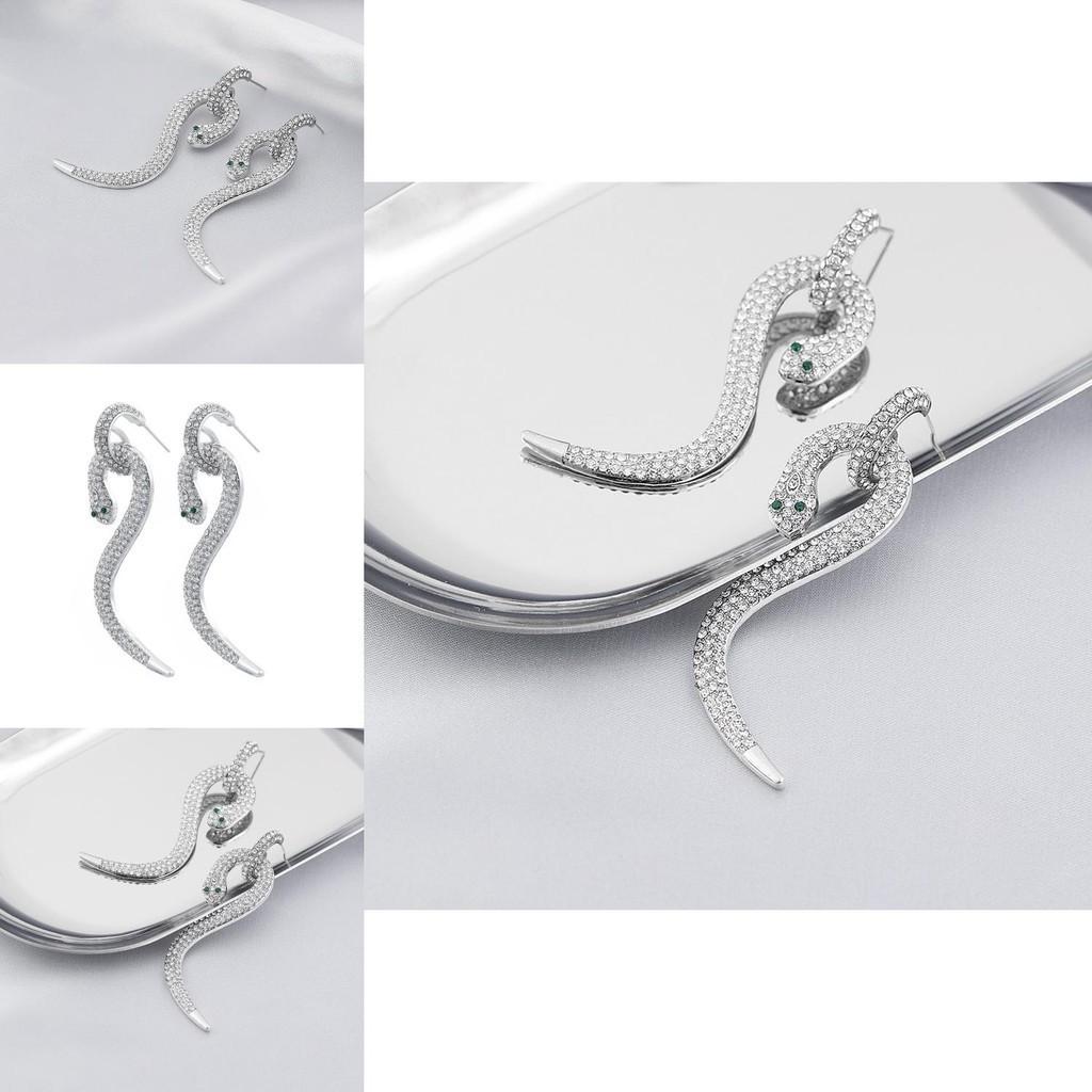 Elegant Alloy Snake Earrings For Women Trendy Zodiac Animal Design 2022 Winter Fashion