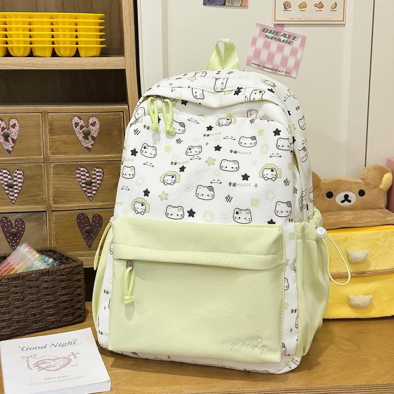 Schoolbag French Cream Wind Girl Cute Cartoon Backpack Primary and Secondary School Campus Versatile School Bag Children's Lightweight Small Backpack