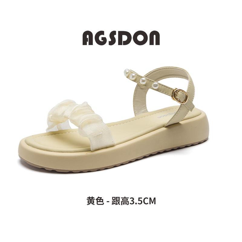 

Augustine sandals women s outer wear 2025 new summer platform French pearl fairy wind with sandals 40