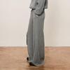 LESS 2024 Autumn Merino Wool Cashmere Loose Flare Trousers