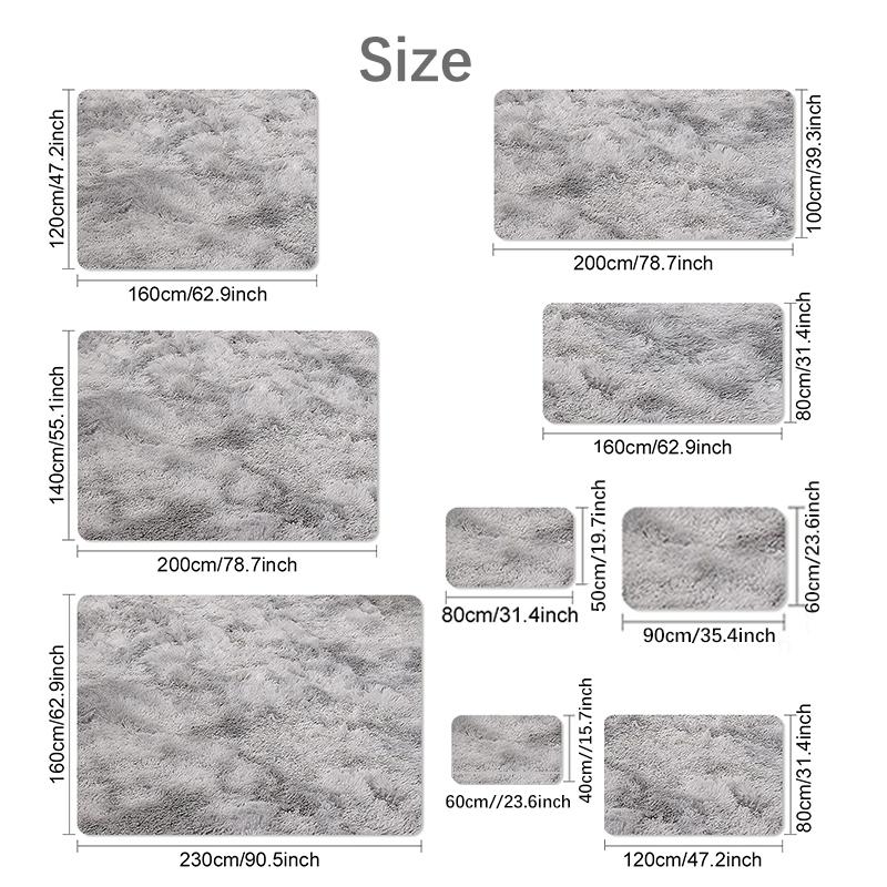 Luxury Black Large Area Plush Rug for Living Room Bedroom Fluffy Carpet,Shaggy Soft Bedside Rug Small Bathroom Floor Mat