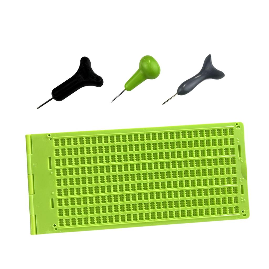 Braille Writing Slate For Beginners With 3 Stylus Portable Gifts Fingerboard Learning Supplies Braille Slate And Stylus Kit