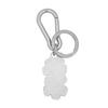 Marimekko Puhallus Unikko I Kioski Key Chain (Black and White) 093606 910. This black and white metal floral logo keychain features a Nordic