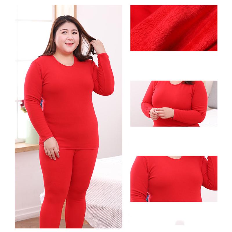 Buy Brand Plus Size Women Warm Thicken Long Johns Female Stretchy