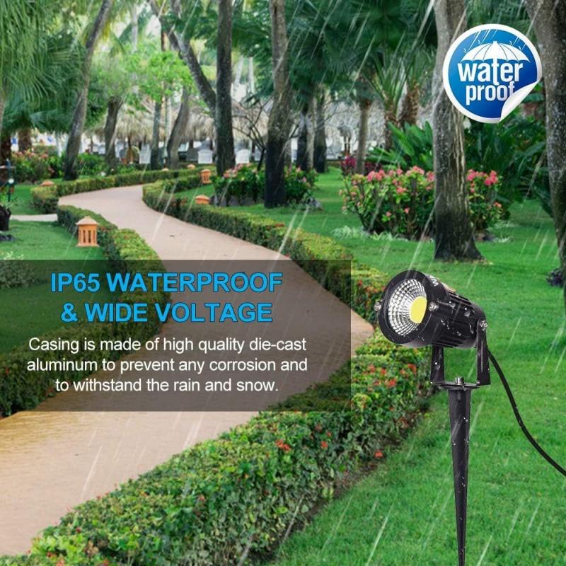 LED COB Garden Light 5W Spike Lawn Lamp Outdoor IP65 Waterproof Garden Decor Lighting Gardens Park Path Landscape Spotlight