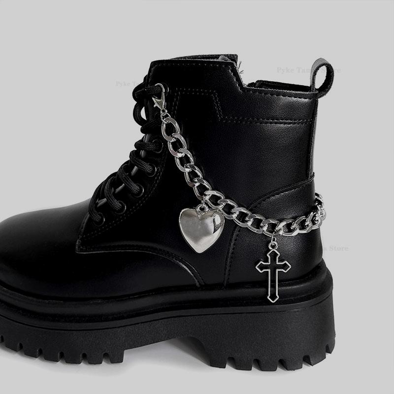 1pc Metal Hollow Stars Shoes Chain Large Heart Pendant Boots Buckles Women Shoe Decor Accessories Diy Fashion Party Jewelry Gift