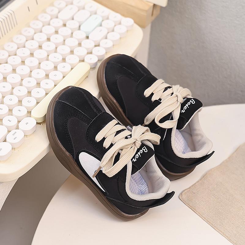 

2025 весна и осень новая детская обувь на доске мягкая подошва немецкие тренировочные туфли девочки модные ретро спортивные туфли мальчики туфли Форреста Гампа 27 чёрный