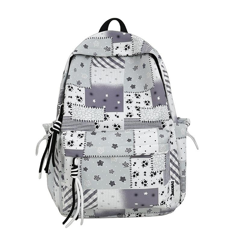 School bag new cute and sweet student backpack cartoon star print middle and high school backpack, Korean style INS casual backpack