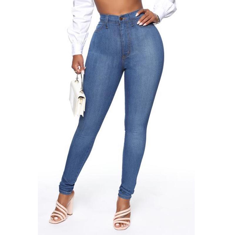 Women's Slimming High Waist Stretch Denim Pencil Pants - Cross-border E-commerce Europe-America