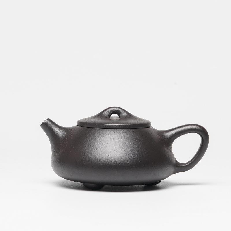 Yixing Zisha Black Gold Sand Handmade Teapot by Jingzhou Shipi - Artisan Tea Set Gift