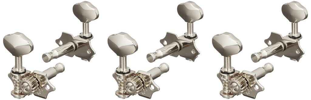 Scud Krewson type butter turbines open nickel 25362NS peg, knob, gear, 3+3