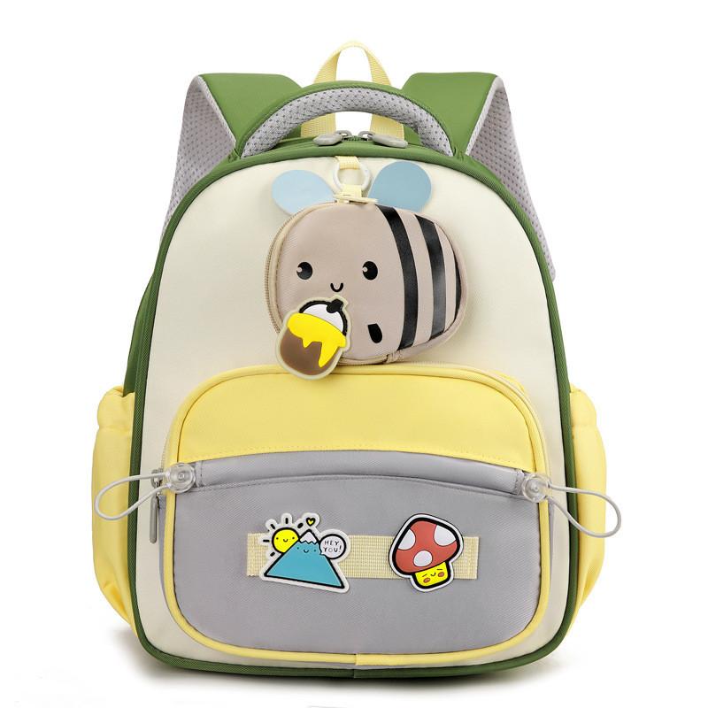 Bag School Kids With Cartoon Bee Design And Lightweight Nylon For Preschool