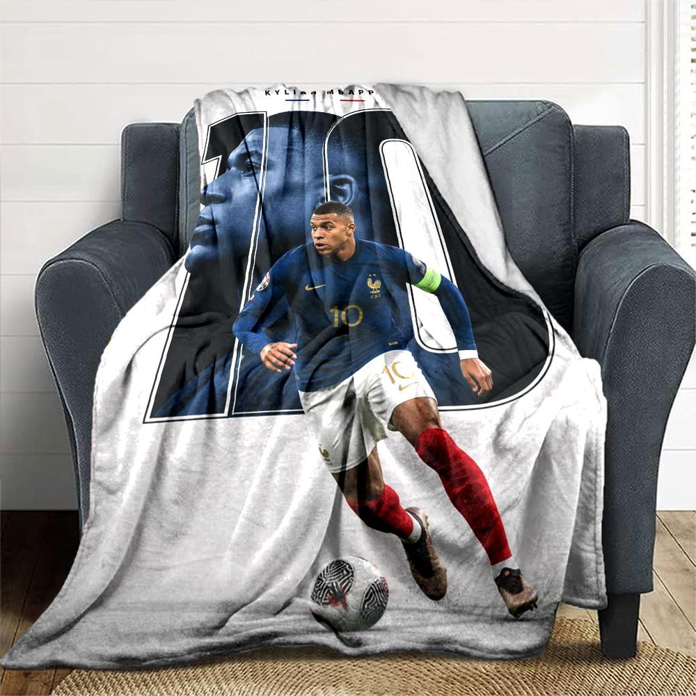 Star Player Kylian Mbappé Blanket Warmthful Decor Great for Chair Livingroom Office Chair for All Occasions Warmthful Decor