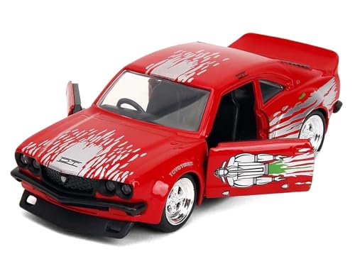 JADA TOYS 1/32 Scale Fast & Furious Mazda RX-3 1974 Red Diecast Model Car [Imported]