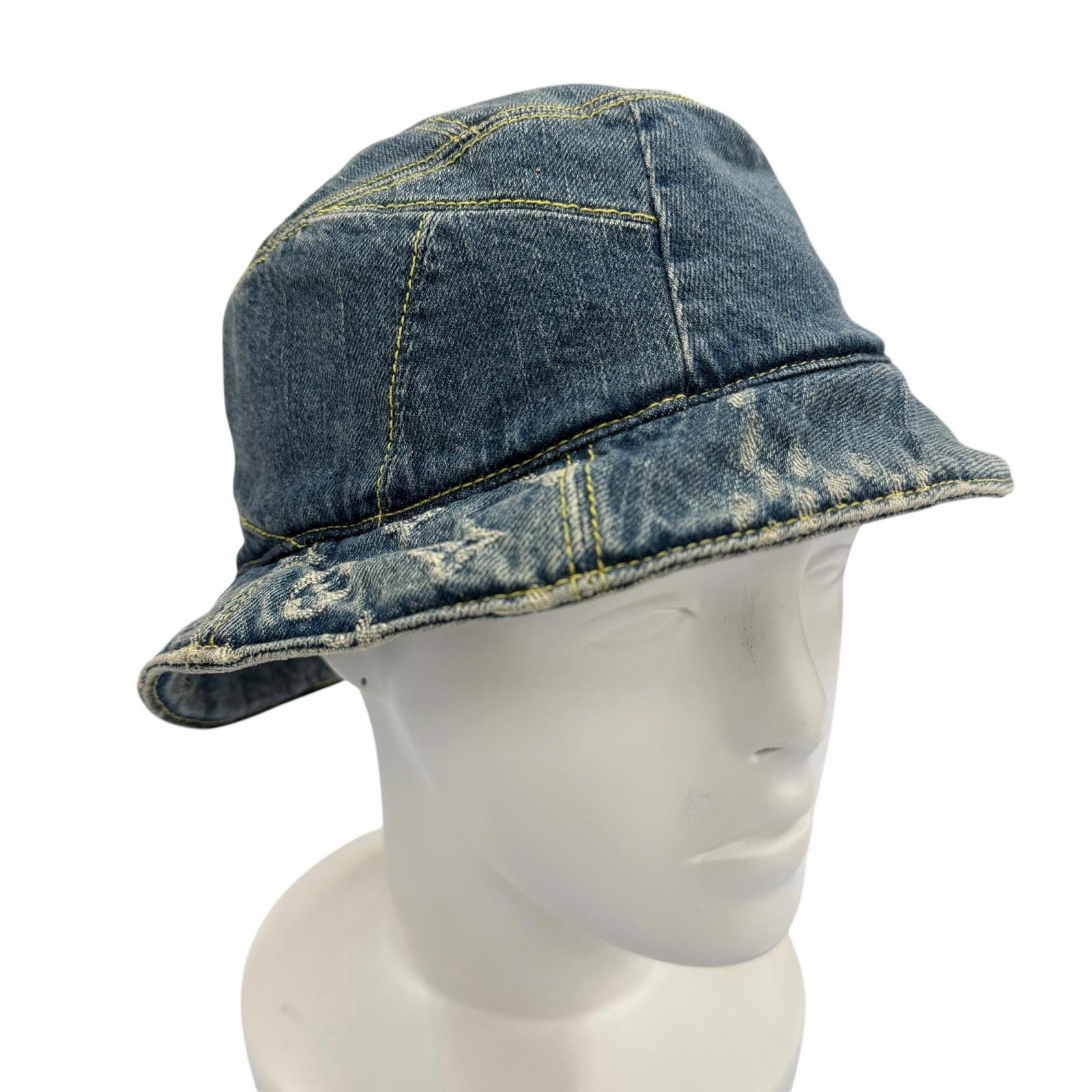 

Great LOUIS VUITTON hat Bonnet Damier Giant Wave Monogram Indigo Women MP2734 Used