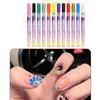 12Pack Salon Nail Brushes Pen PP Material Anti Fade Inks for Detailed Floral Nail Patterns