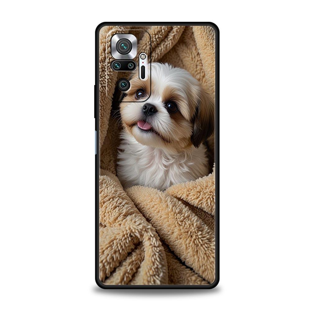 Phone Case For Xiaomi Redmi Note 14 13 12 Pro Plus 5G 9S 9 10 11 4G 14C 13C 12C 10C 9C 9A Cover Shih Tzu Painting Cute Animal