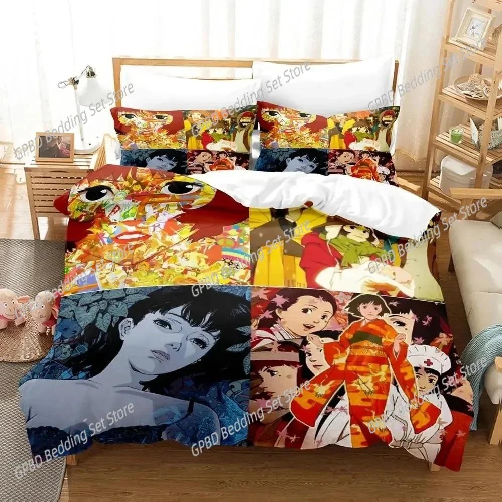 Anime Art Of Satoshi Kon Bedding Set For Bedroom Soft Modern Bedspreads Comefortable Kids Duvet Cover Quilt Cover And Pillowcase