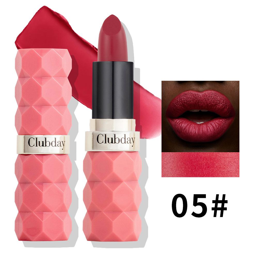 Clubday Diamond Matte Lipstick Foreign Trade Non-fading Non-stick Velvet Matte Color Lipstick
