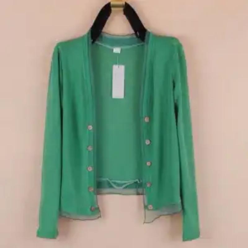 Summer Fashion Thin Solid Lace Casual Loose Oversize Long Sleeve Versatile Sunscreen Air Conditioning Cardigan