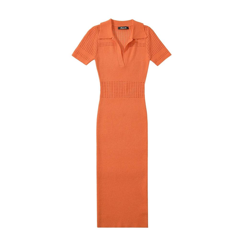 2024 Summer European & American Slim-Fit Jacquard Knitted High-Waisted Dress