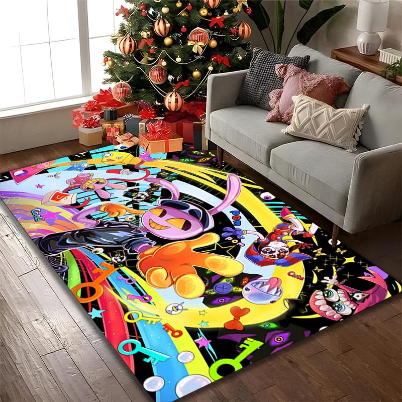 [The Amazing Digital Circus Printed Carpet] Non-slip Office Rug, Cozy Area Carprt for Living Room Use, Soft Home Sofa Chair Mat