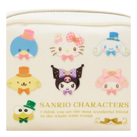 SANRIO Pouch (I'll make you love me even more) Sanrio Characters Approx. W13×D6×H10cm Polyester, Cot