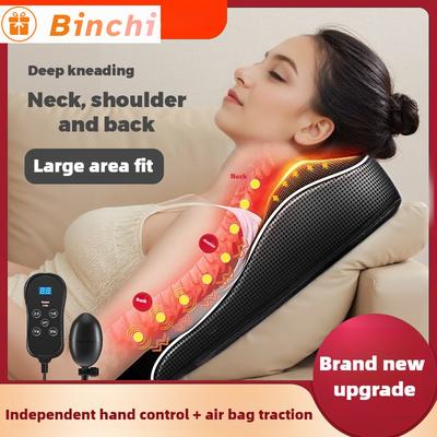 Masseur électrique Shiatsu direct du fabricant pour la tête, le cou, traction cervicale, corps, coussin dorsal pour voiture avec massage chauffant et vibrant D