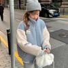 New Arrivals Open Run Fleece Baseball Jumper High Neck Color Block Varsity