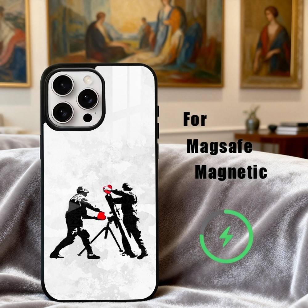 S-Street Art B-Banksy G-Graffiti  Phone Case For iPhone17,16,15,14,13,12,11 Plus,Pro Max Magnetic For Magsafe Wireless Charging