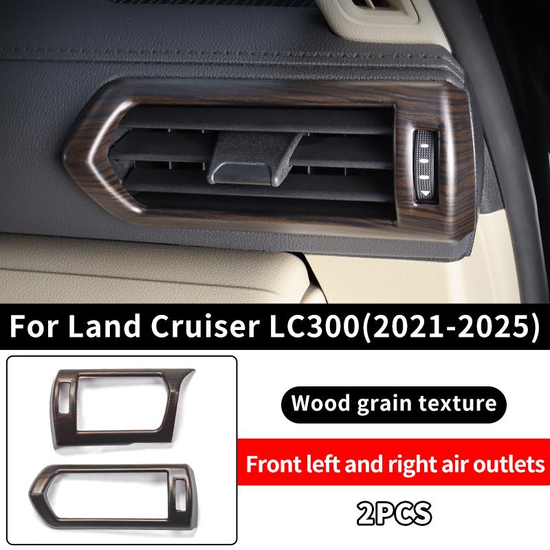For 2021-2025 Toyota Land Cruiser LC300 300 High Configuration Peach Wood Texture Interior Accessories Upgraded Modification