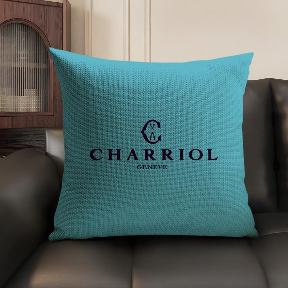 French C-Charriol Cushion Cover Summer Breathable Linen Organic Fabric Double-Sided Printing Sofa Pillow Case Home Decor