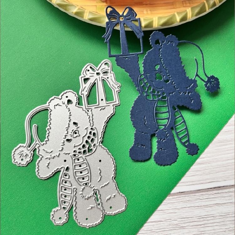 Metal Cutting Dies Bear Gift Box Card Embossing DIY Photo Album Template Mold