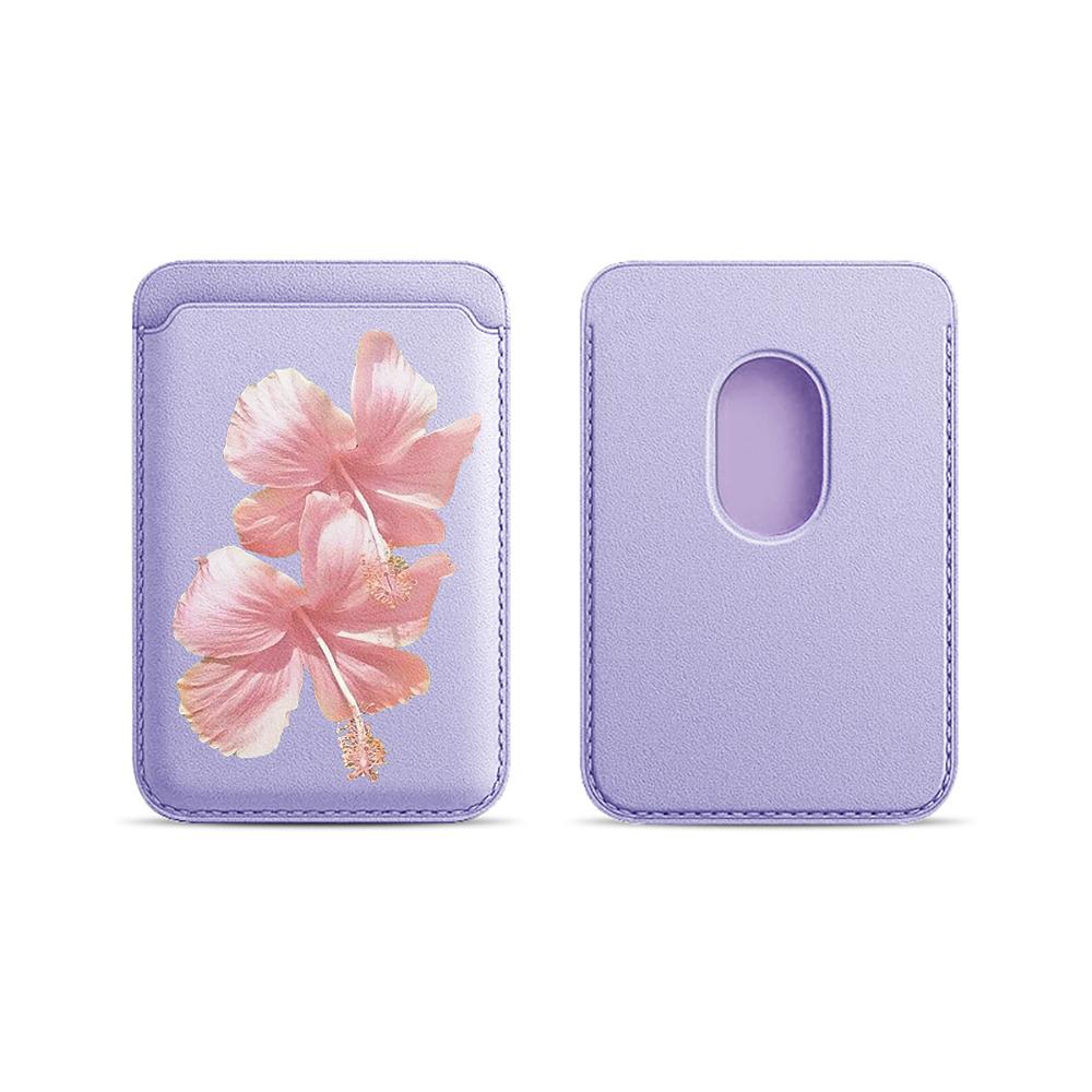 Hibiskusblüten Kartenetui Hülle Handy-Kartenhalter Für Magnetische Hülle Geeignet Für Alle iPhone Für Magsafe Karten-Handy Rückentasche