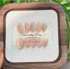 Nude Color Gradual Change Cat's Eye Pure Hand-worn Nail Light Luxury White Advanced Short Nail Patch Fake Nail