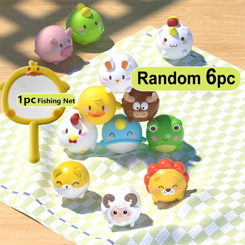 Random Animal Light Up Baby Bath Toys Toddler Water Bath Tub Toys Animal Floating Bathtub Toys Baby Shower for Infant Boys Girls