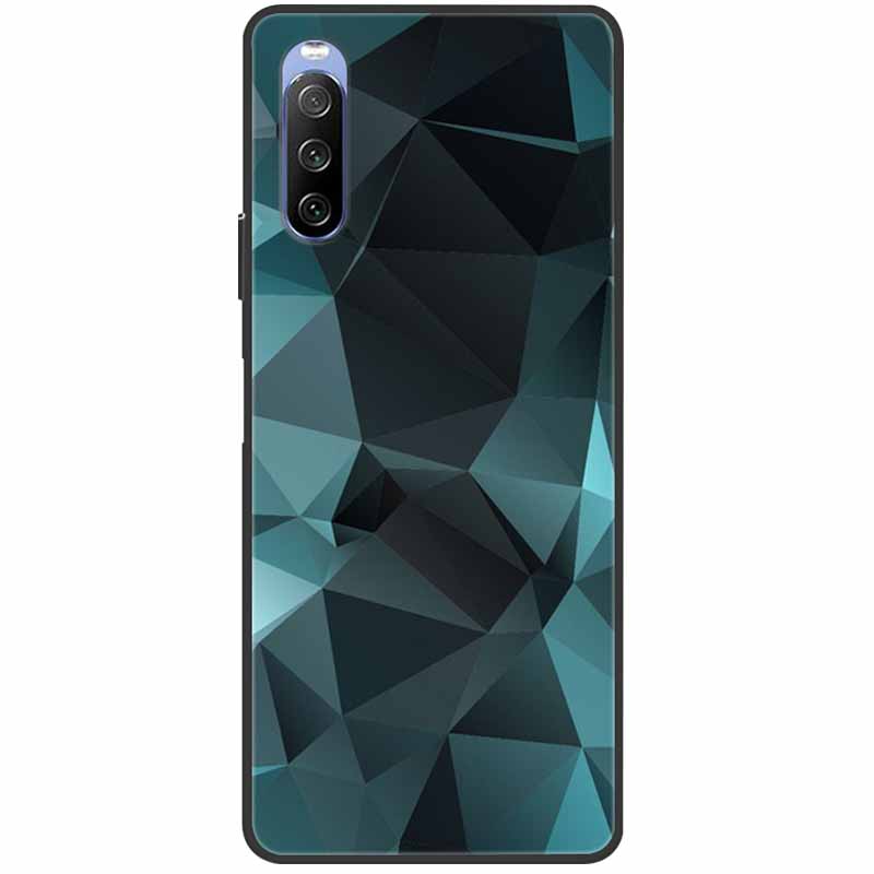 Soft Cover For Sony Xperia 10 III Case 5 III Soft Silicone Black Cases for Sony Xperia 1 III / Xperia1 XZ4 Covers Cool Marble